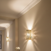 Applique Murale en Laiton – Lampe Géométrique Artisanale Faite Main