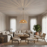 Suspension Luminaire Artisanale en Raphia – Décoration Bohème