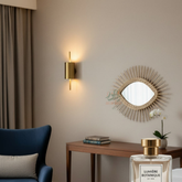 Miroir Mural Artisanal en Raphia Naturel – Design Bohème Élégant au Style Solaire