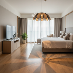 Suspension Luminaire Artisanale en Raphia – Décoration Bohème