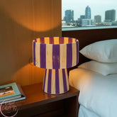 Lampe de table Abat-Jour Artisanal en Raphia Naturel