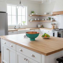 Bol décoratif en métal haut de gamme, finition vert patiné et intérieur cuivré