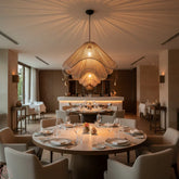 Suspension Luminaire Cylindrique en Fil de Coton – Design Naturel et Moderne