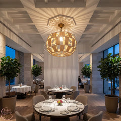 Suspension Luminaire en Raphia – Décoration Bohème Naturelle
