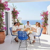 Chaise Artisanale en Fil de Coton – Design Bohème Chic avec Pieds en Métal Noir