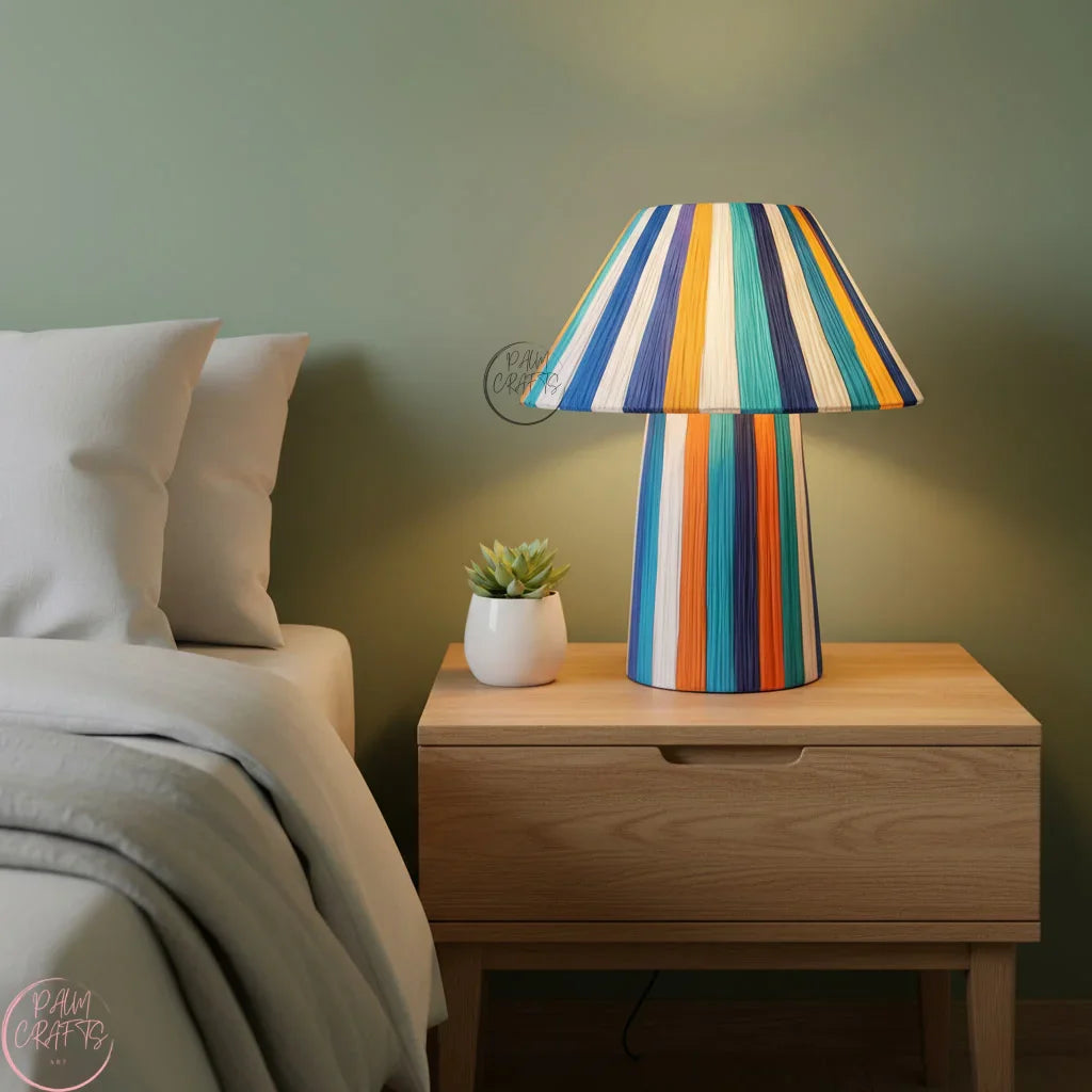 Lampe de table colorée au design moderne