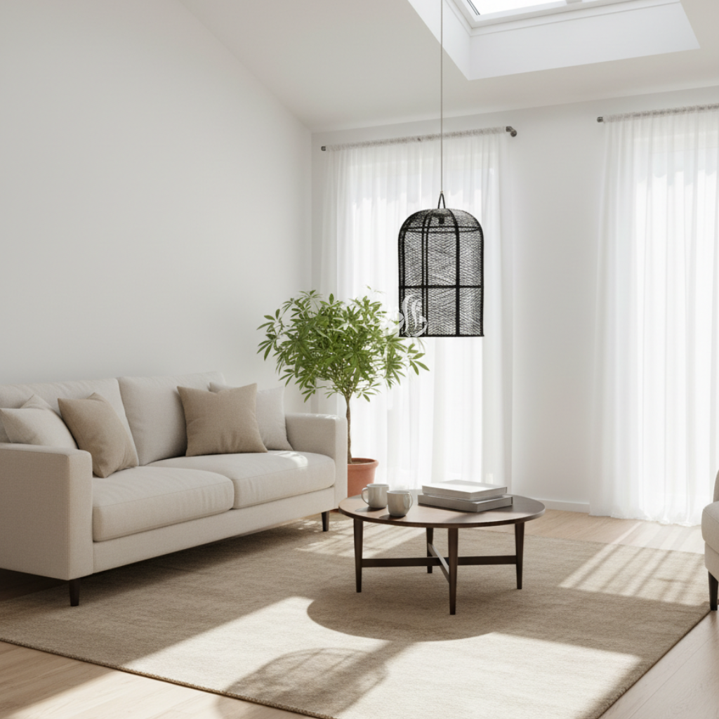 Suspension Luminaire  en Raphia – Décoration Bohème Naturelle