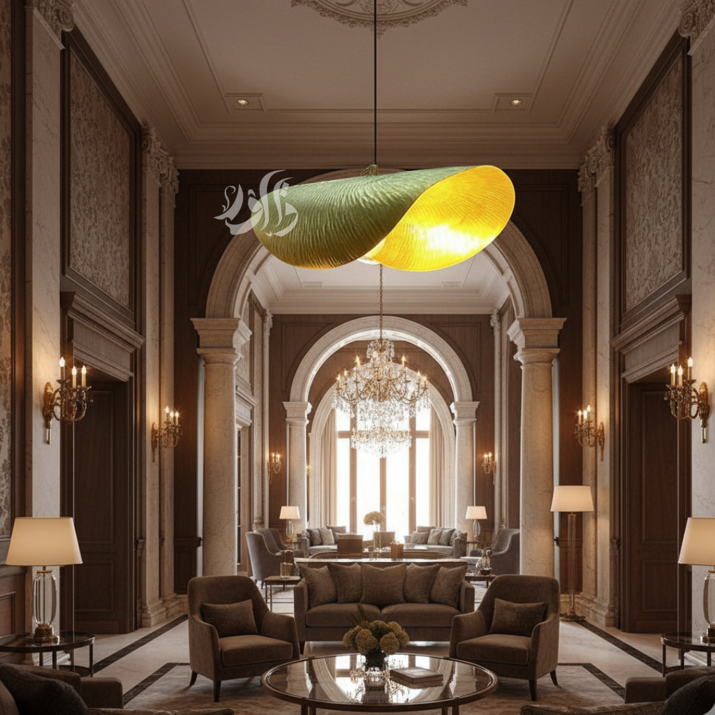 Suspension Artisanale en Laiton Martelé – Luminaire Minimaliste pour Cuisine