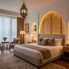 Lot de 2 Appliques Murales    en Laiton Poli – Bougeoirs Artisanaux Style Bohème Vintage