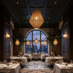 Suspension Luminaire Artisanale en Raphia – Décoration Bohème Naturelle