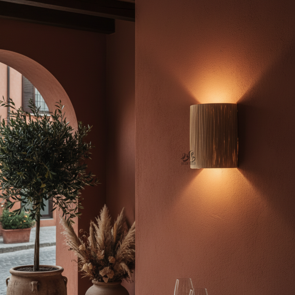 Applique murale élégante à lumière chaude – Design moderne pour chambre et hôtel
