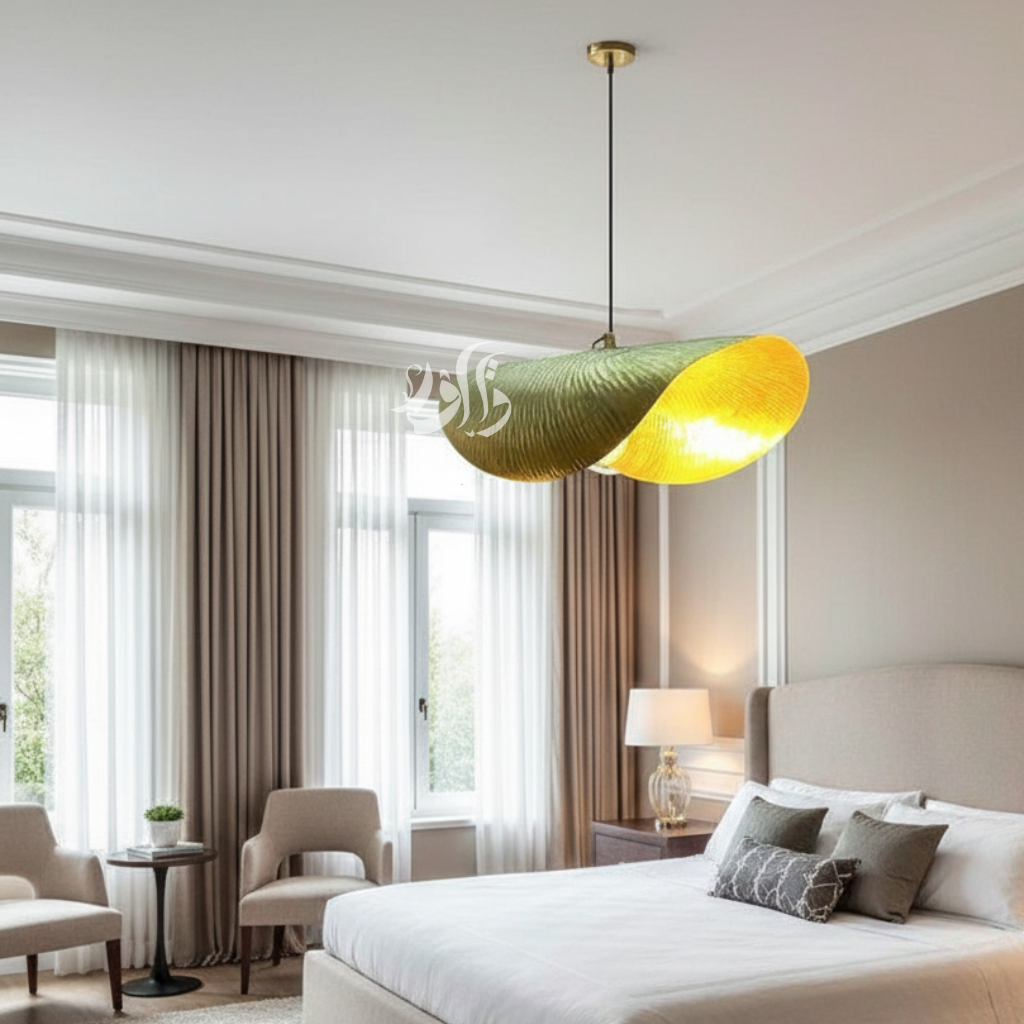 Suspension Artisanale en Laiton Martelé – Luminaire Minimaliste pour Cuisine