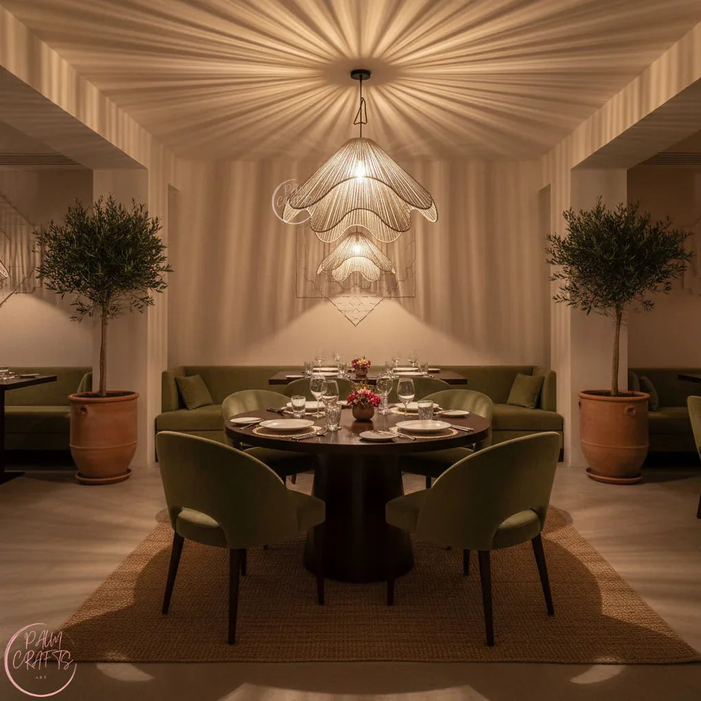 Suspension Luminaire Cylindrique en Fil de Coton – Design Naturel et Moderne