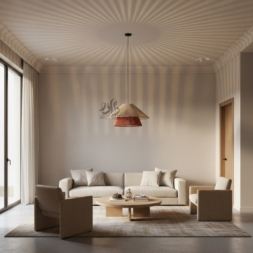 lot de 2 Suspension Luminaire Cylindrique en Fil de Coton – Design Naturel et Moderne