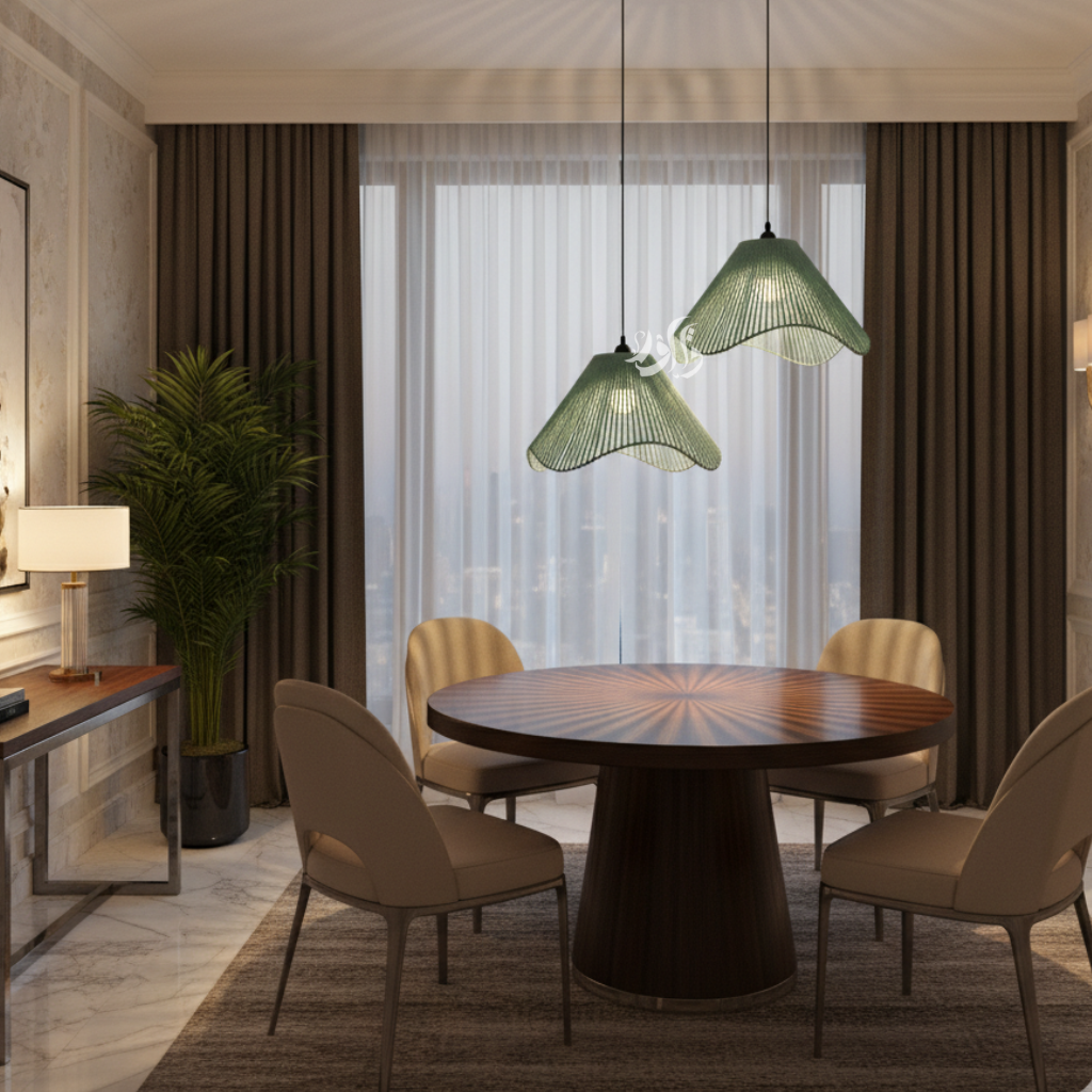 lot de 2 Suspension Luminaire Cylindrique en Fil de Coton – Design Naturel et Moderne