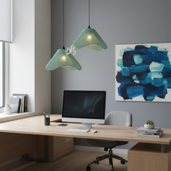 lot de 2 Suspension Luminaire Cylindrique en Fil de Coton – Design Naturel et Moderne