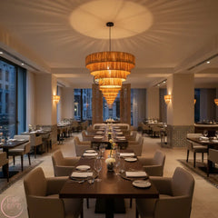 Suspension Luminaire Artisanale en Raphia – Décoration Bohème Naturelle