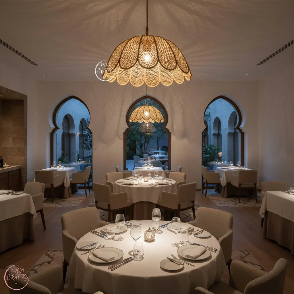 Suspension Luminaire Artisanale en Raphia – Décoration Bohème