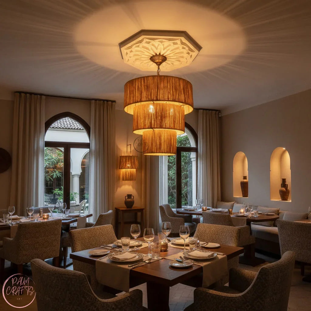 Suspension Artisanale en Raphia – Lampe Bohème Naturelle