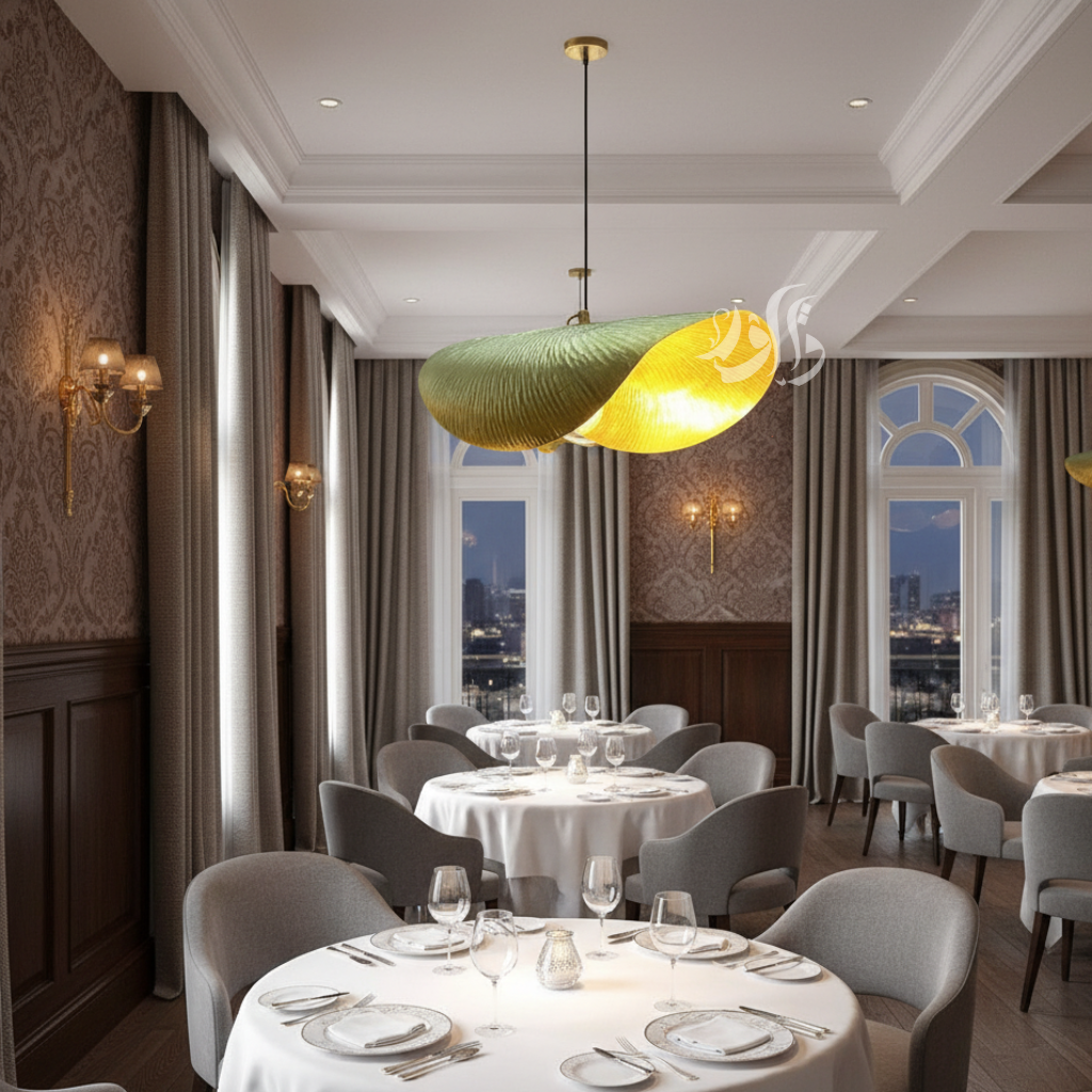 Suspension Artisanale en Laiton Martelé – Luminaire Minimaliste pour Cuisine