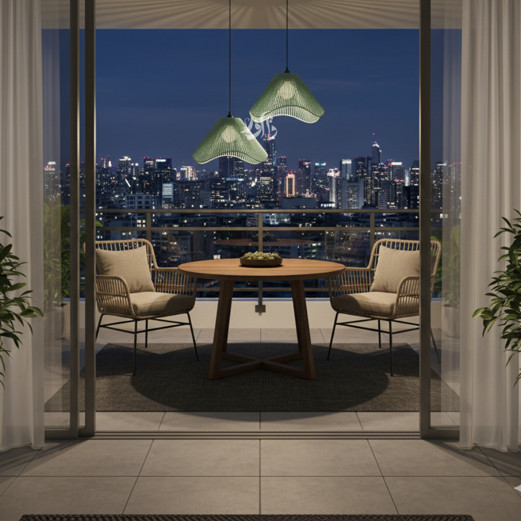 lot de 2 Suspension Luminaire Cylindrique en Fil de Coton – Design Naturel et Moderne