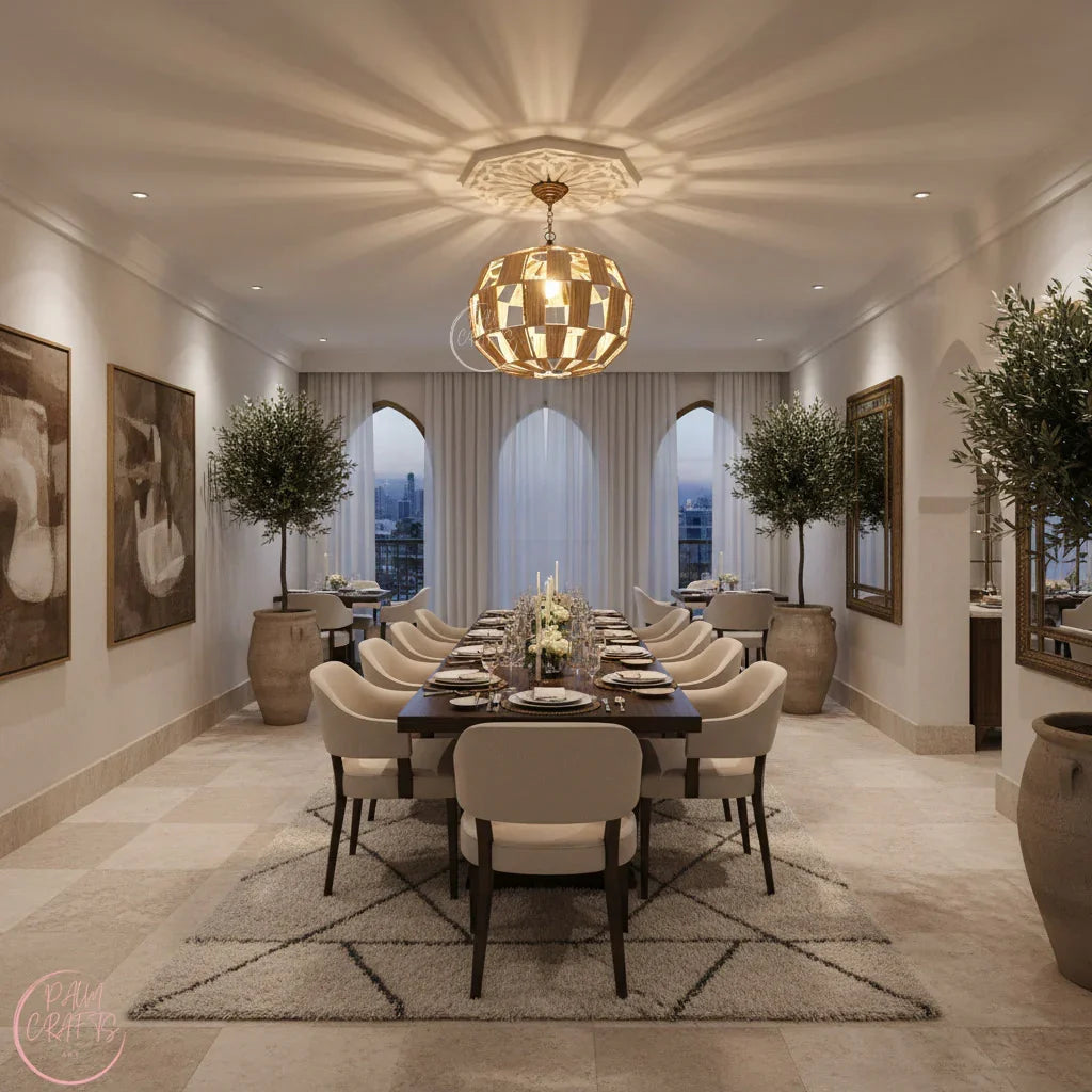 Suspension Luminaire  en Raphia – Décoration Bohème Naturelle