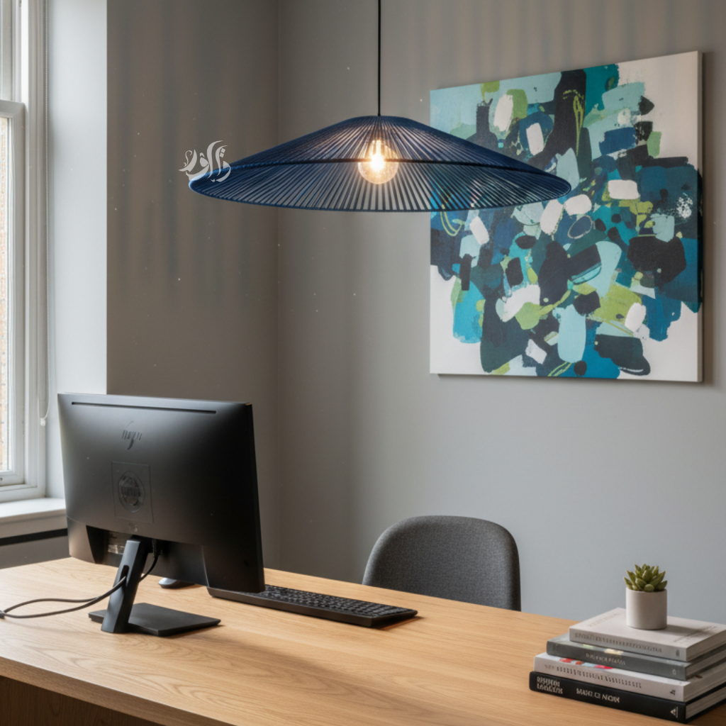 Suspension Luminaire Cylindrique en Fil de Coton – Design Naturel et Moderne