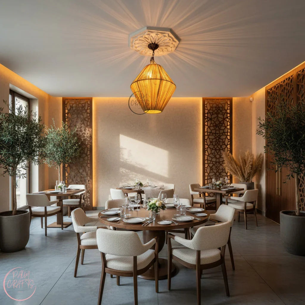 Suspension Luminaire Artisanale en Raphia – Décoration Bohème Naturelle