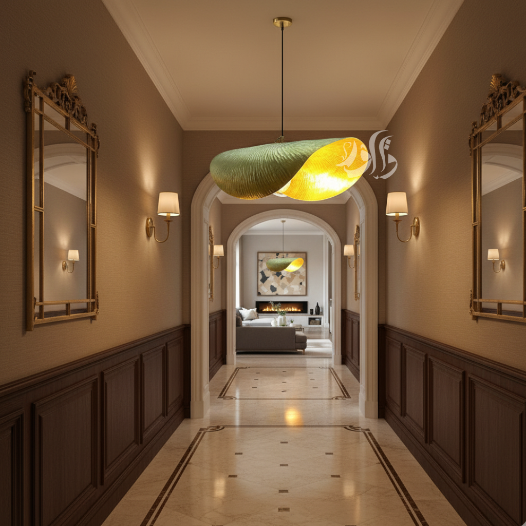 Suspension Artisanale en Laiton Martelé – Luminaire Minimaliste pour Cuisine