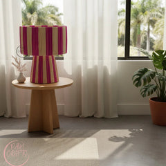 Abat-Jour Artisanal en Raphia Naturel – Style Bohème Chic